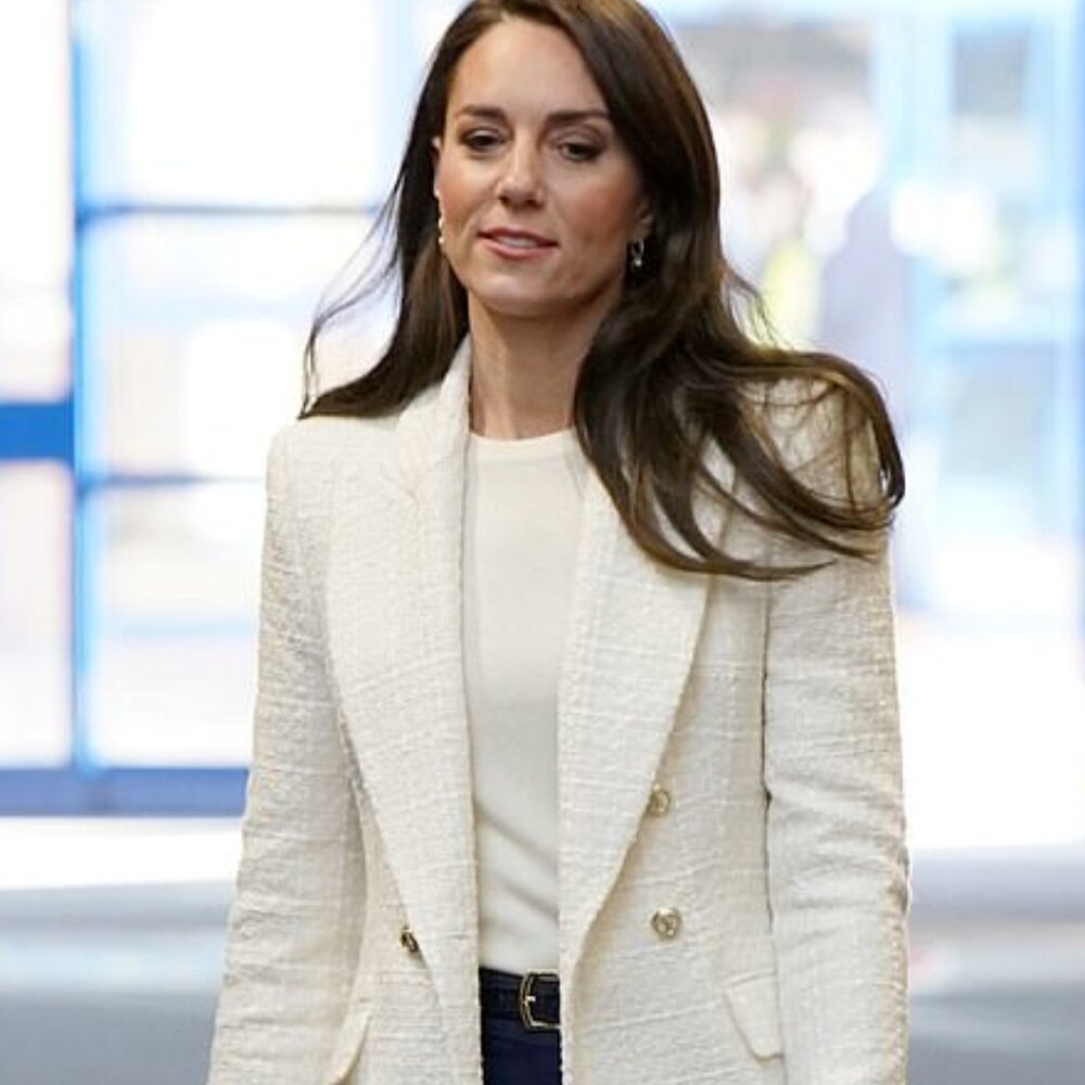 New S White Ecru Textured Single Breasted ZARA Blazer Jacket Ivory